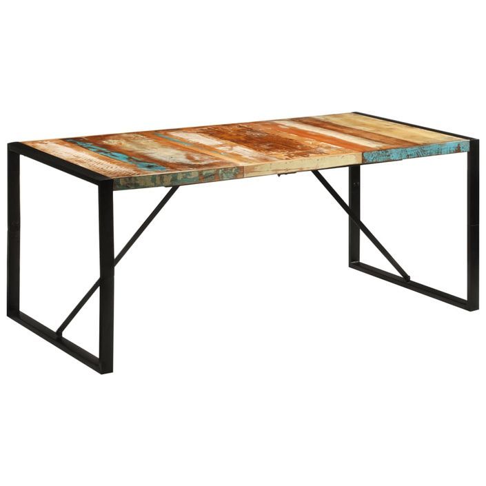 Table à manger 175x90x76 cm bois massif de récupération - Photo n°10