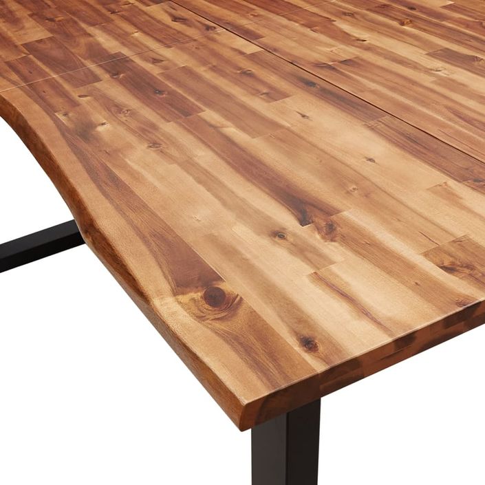 Table à manger 180x90x75 cm bois d'acacia solide à bord vif - Photo n°7