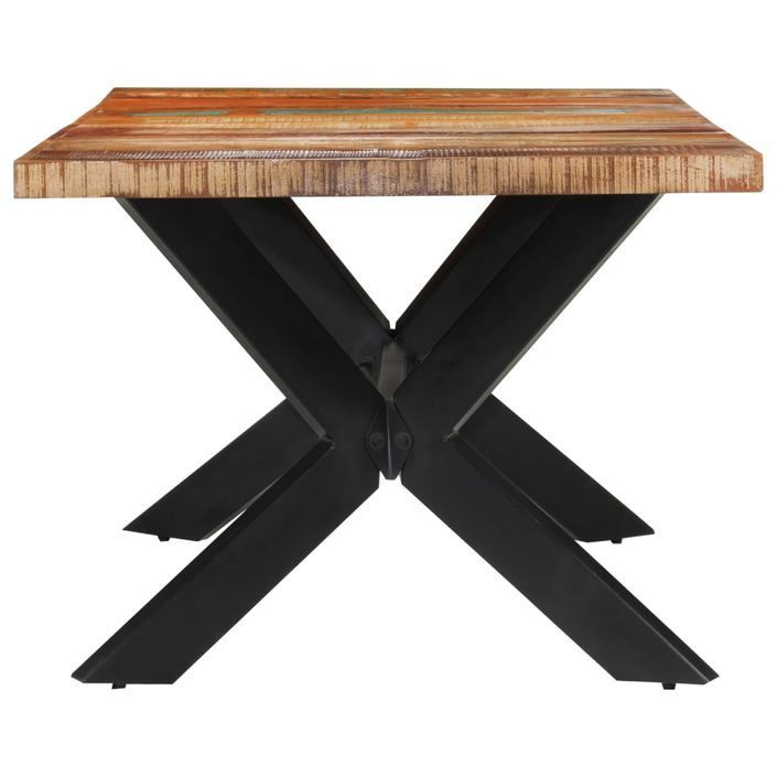 Table à manger 200x100x74 cm bois massif de récupération - Photo n°3