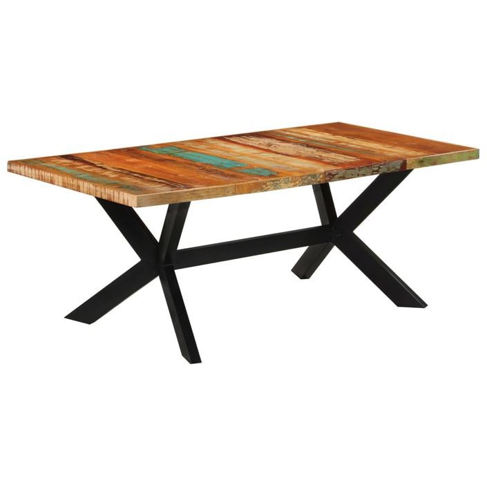 Table à manger 200x100x74 cm bois massif de récupération - Photo n°9