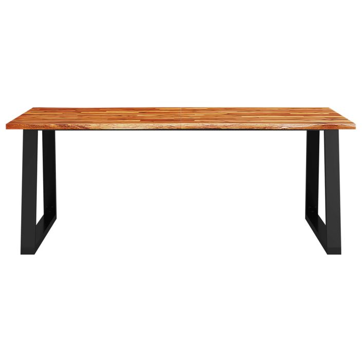 Table à manger 200x90x75 cm bois d'acacia solide à bord vif - Photo n°4