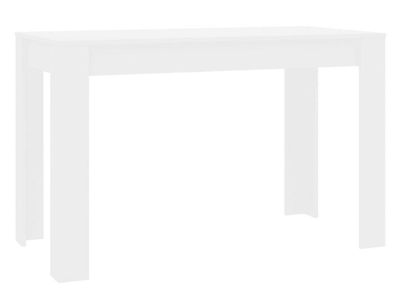 Table à manger bois blanc brillant Kinsa 120 cm - Photo n°1