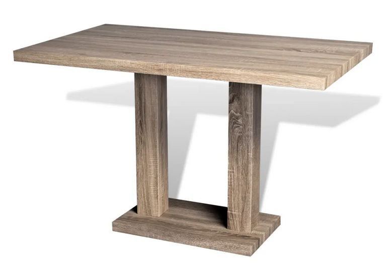 Table à manger bois chêne clair Plum 120 cm - Photo n°1