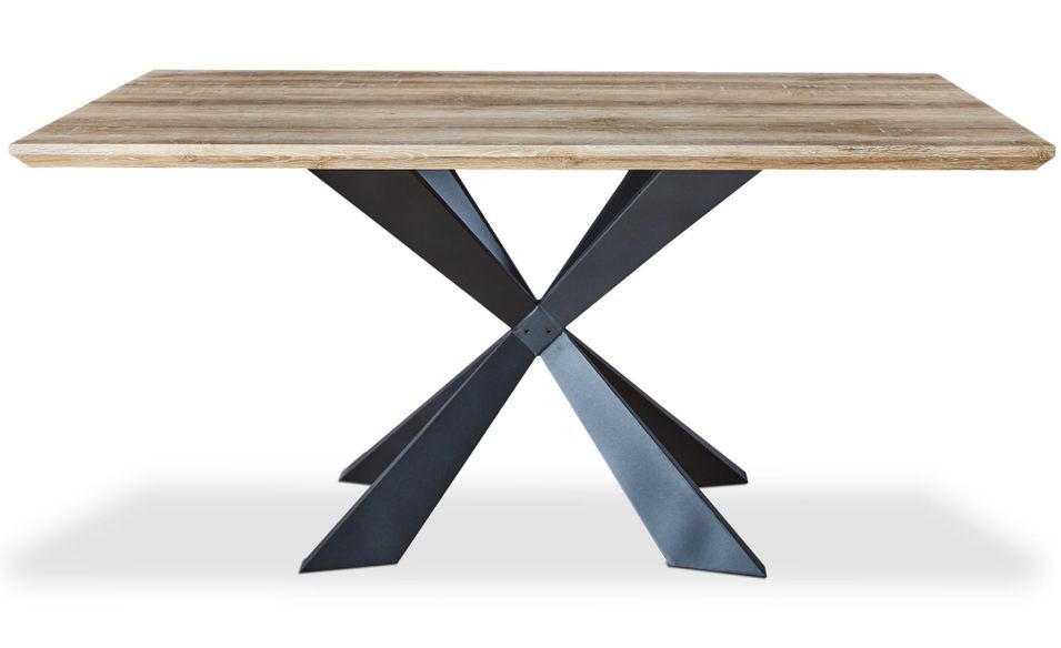 Table à manger bois clair et pieds métal noir Louna 160 cm - Photo n°4