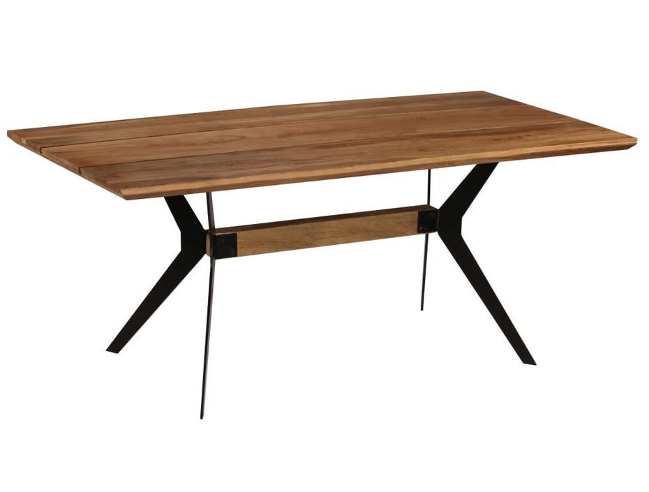 Table à manger bois d'acacia massif Bikam 180 cm - Photo n°1