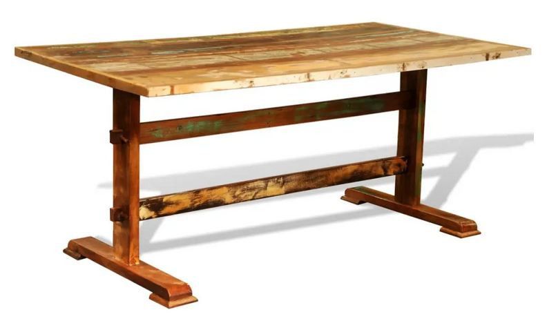 Table à manger bois de récupération massif Oshna 180 cm - Photo n°1