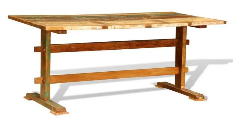 Table à manger bois de récupération massif Oshna 180 cm - Photo n°2