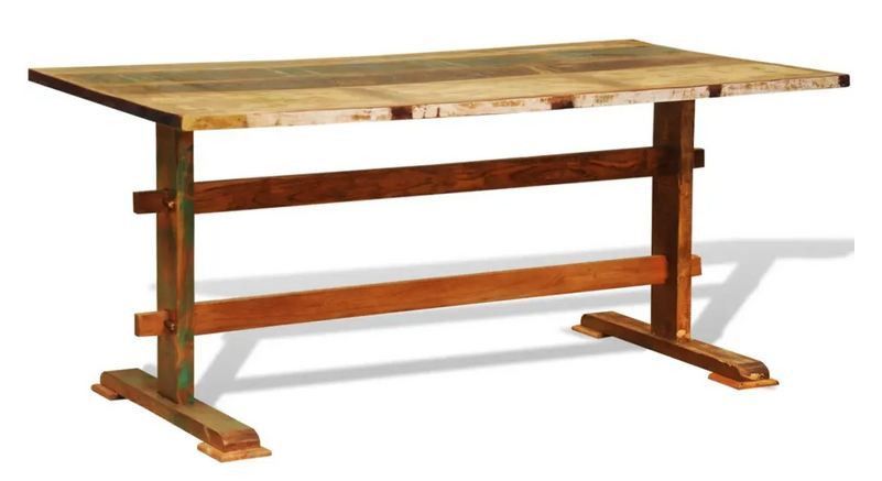 Table à manger bois de récupération massif Oshna 180 cm - Photo n°3