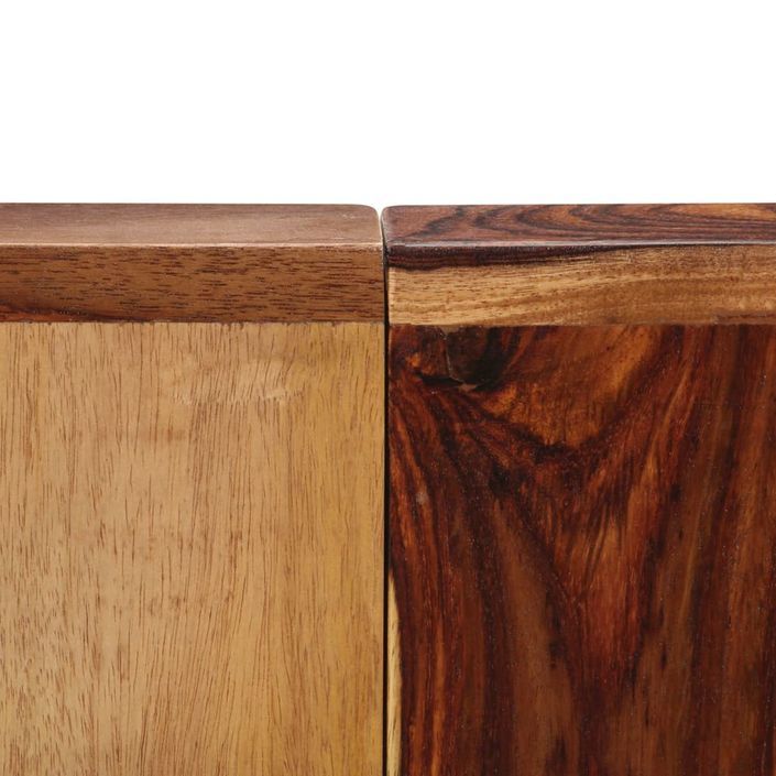 Table à manger bois de Sesham et pieds acier noir Vustick 140 cm - Photo n°6