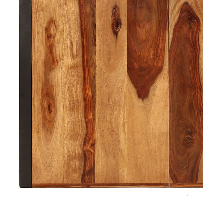 Table à manger bois de Sesham et pieds acier noir Vustick 200 cm - Photo n°5