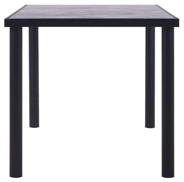 Table à manger bois gris béton et pieds métal noir Sirra 160 cm - Photo n°3