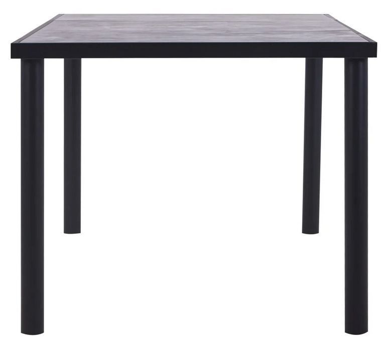 Table à manger bois gris béton et pieds métal noir Sirra 200 cm - Photo n°3