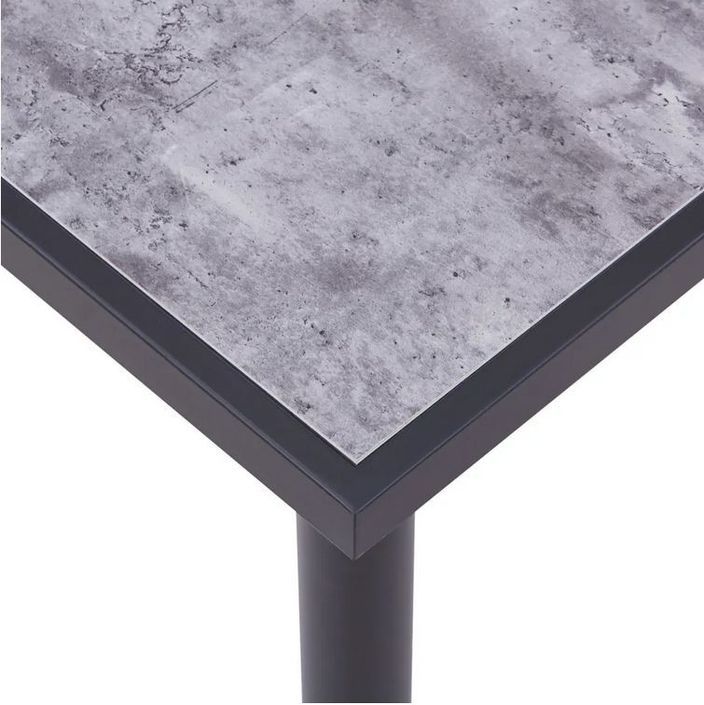 Table à manger bois gris béton et pieds métal noir Sirra 200 cm - Photo n°4