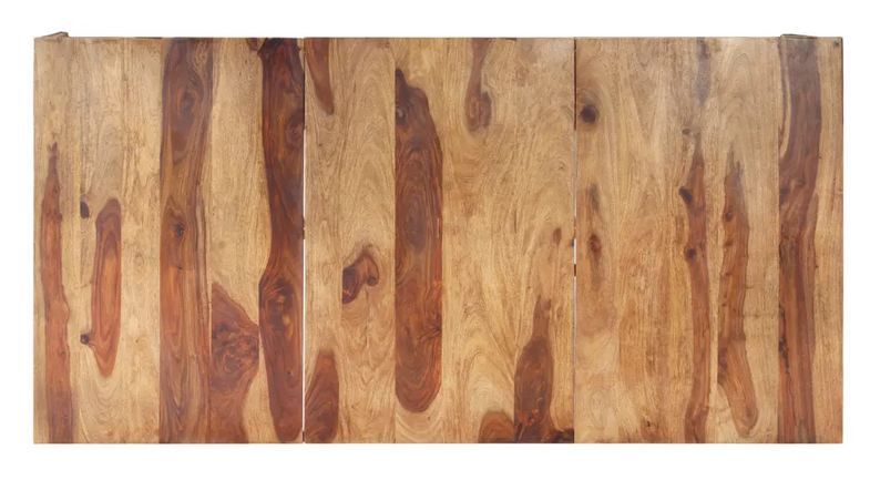 Table à manger bois massif clair et pieds métal noir Suna 180 cm - Photo n°4