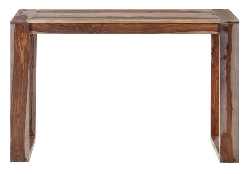 Table à manger bois massif foncé Tatel 120 cm - Photo n°2
