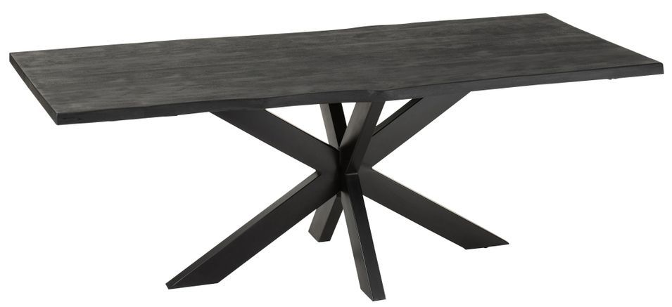 Table à manger bois noir Gerard L 200 cm - Photo n°1