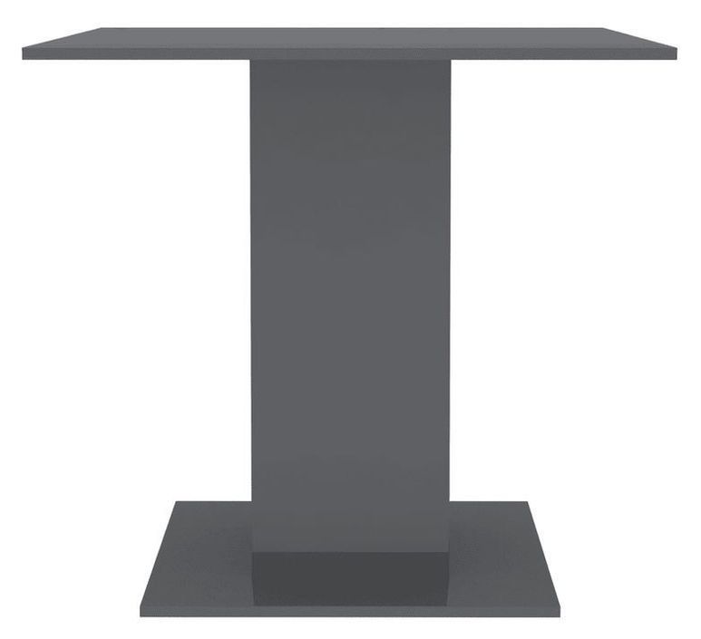 Table à manger carrée bois gris brillant Lerina 80 cm - Photo n°3