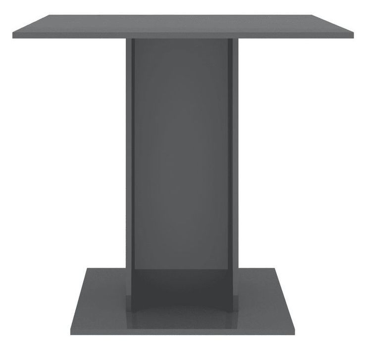 Table à manger carrée bois gris brillant Lerina 80 cm - Photo n°4
