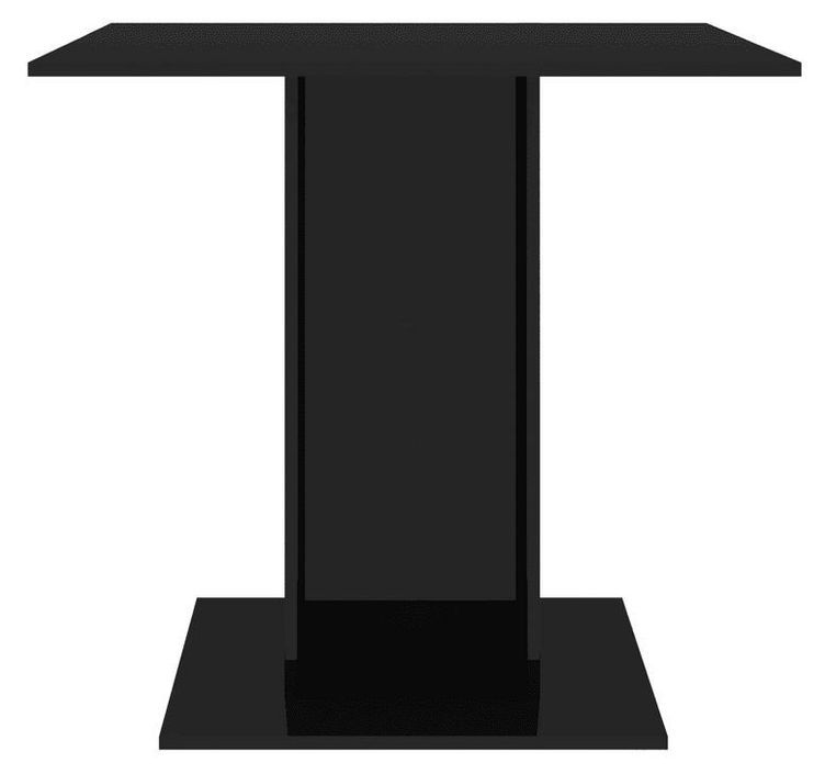 Table à manger carrée bois noir brillant Lerina 80 cm - Photo n°3