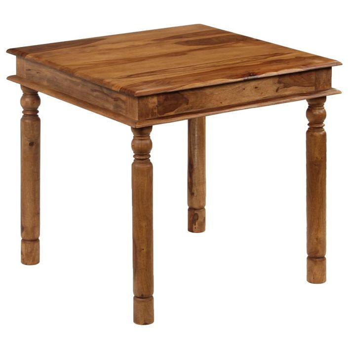 Table à manger carrée rustique bois de sesham massif Pika 80 cm - Photo n°1