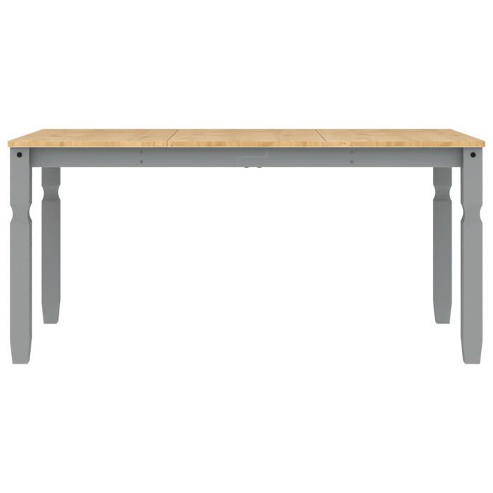 Table à manger Corona gris 160x80x75 cm bois massif de pin - Photo n°4