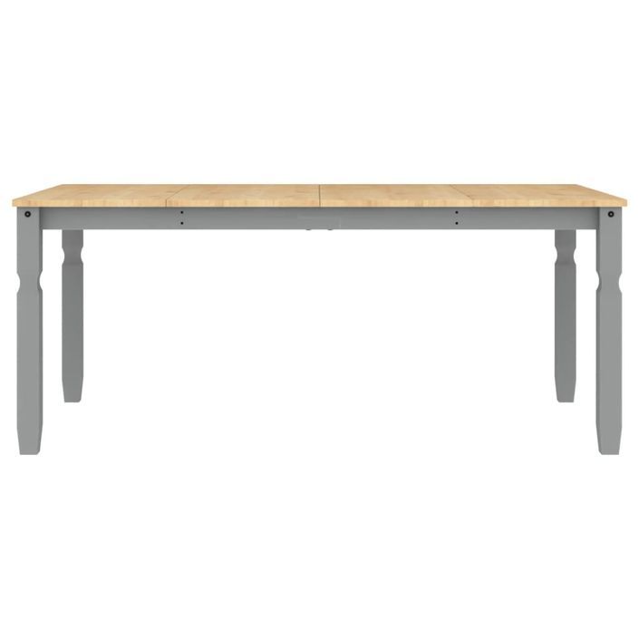 Table à manger Corona gris 180x90x75 cm bois massif de pin - Photo n°4