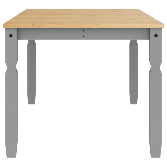 Table à manger Corona gris 180x90x75 cm bois massif de pin - Photo n°5