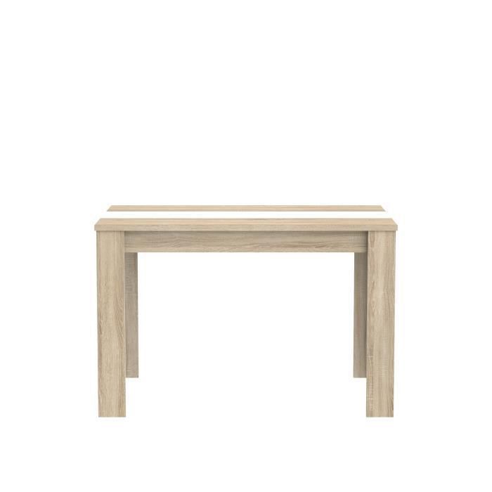 Table a manger de 4 personnes - Décor chene et blanc mat - ELÄMÄ - L 120 x l 80 cm - Photo n°2