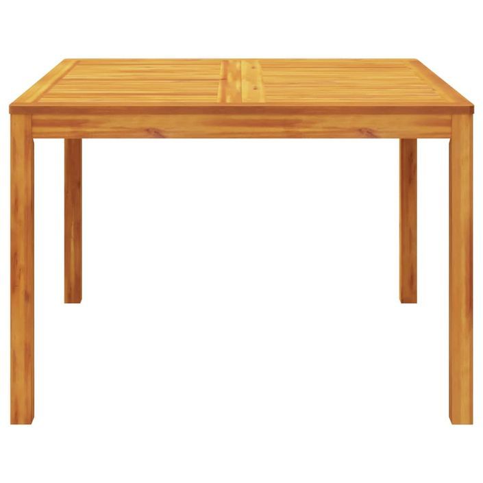 Table à manger de jardin 110x110x75 cm bois d'acacia massif - Photo n°4