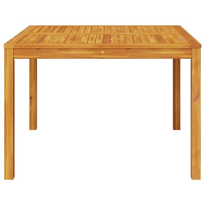 Table à manger de jardin 110x110x75 cm bois d'acacia massif - Photo n°5