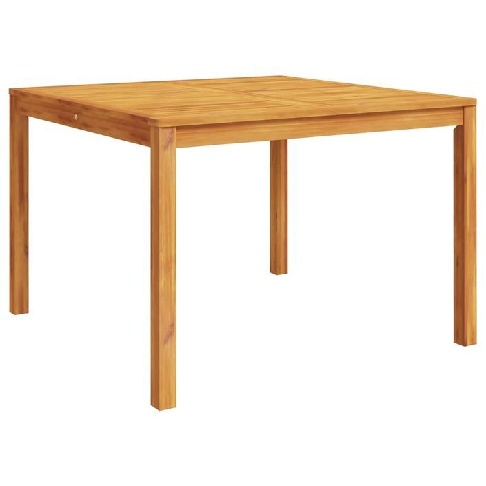 Table à manger de jardin 110x110x75 cm bois d'acacia massif - Photo n°6