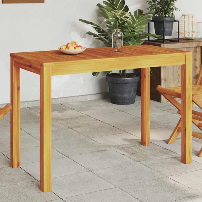 Table à manger de jardin 110x55x75 cm bois massif d'acacia - Photo n°2