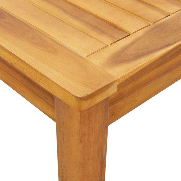 Table à manger de jardin 110x55x75 cm bois massif d'acacia - Photo n°9
