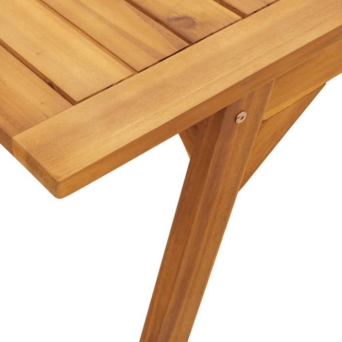 Table à manger de jardin 110x56x75 cm bois massif d'acacia - Photo n°9