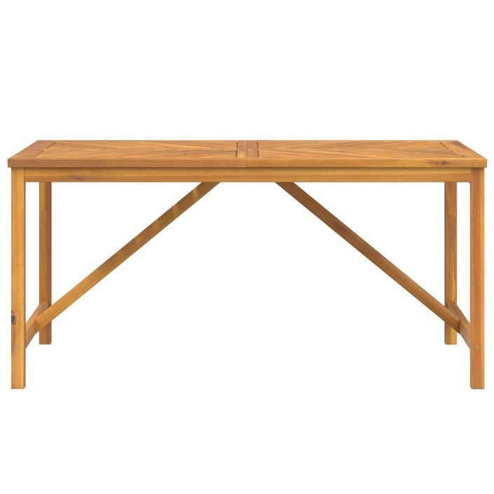 Table à manger de jardin 150x90x74 cm bois d'acacia solide - Photo n°3