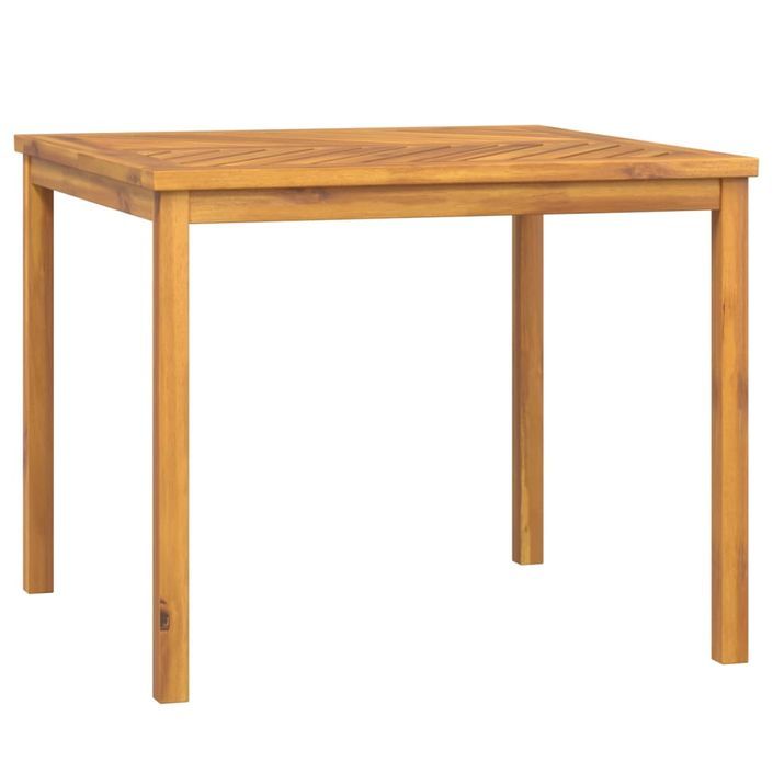 Table à manger de jardin 90x90x74 cm bois d'acacia solide - Photo n°2