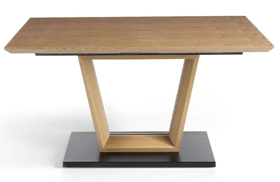 Table à manger design extensible bois de chêne et métal noir Tirano 150 à 190 cm - Photo n°3