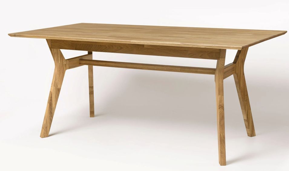 Table à manger en bois de chêne massif Osword 170 cm - Photo n°1