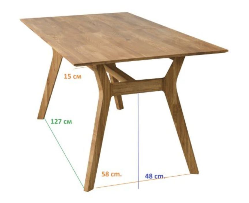Table à manger en bois de chêne massif Osword 170 cm - Photo n°3
