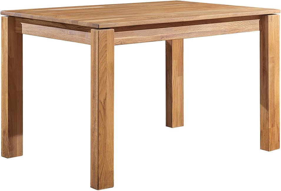 Table à manger en bois de chêne massif Ritza 120 cm - Photo n°1
