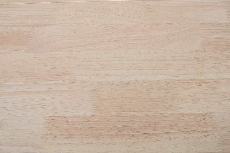 Table à manger en bois de l'hévéa blanchi et pieds acier noir Dino 160 cm - Photo n°5