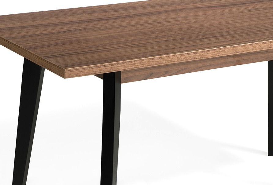 Table à manger en bois marron et pieds bois noir Kalieto 160 cm - Photo n°4