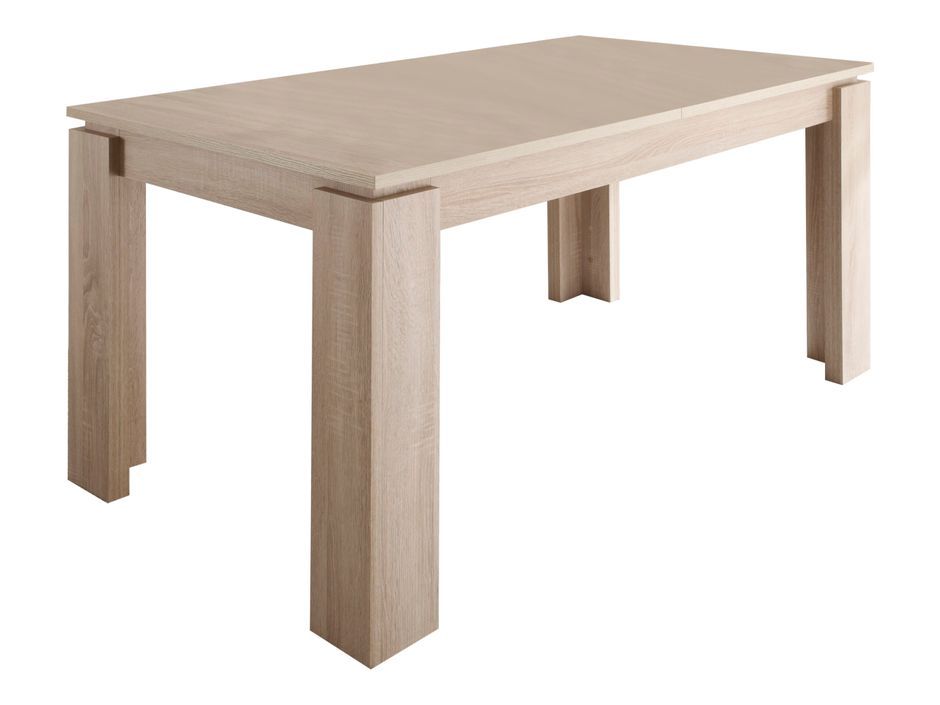 Table à manger extensible 160/200 cm chêne Sägerau Koryne - Photo n°1