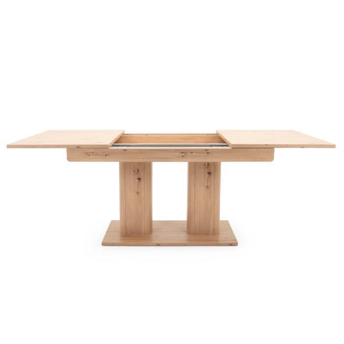 Table a manger extensible - Décor chene artisan - L140/220 x P 90 x H 80 cm - Photo n°2