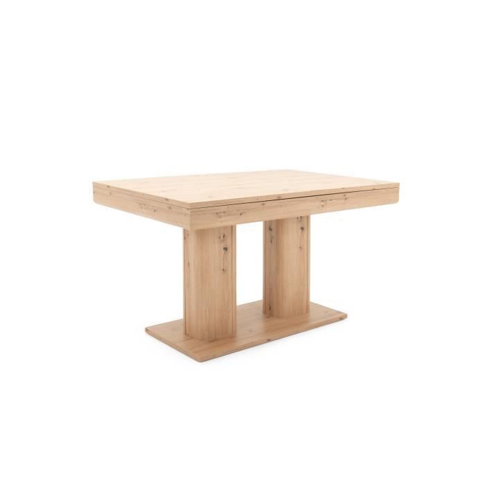 Table a manger extensible - Décor chene artisan - L140/220 x P 90 x H 80 cm - Photo n°4