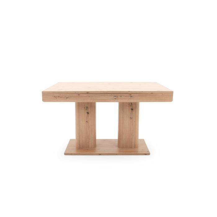 Table a manger extensible - Décor chene artisan - L140/220 x P 90 x H 80 cm - Photo n°5