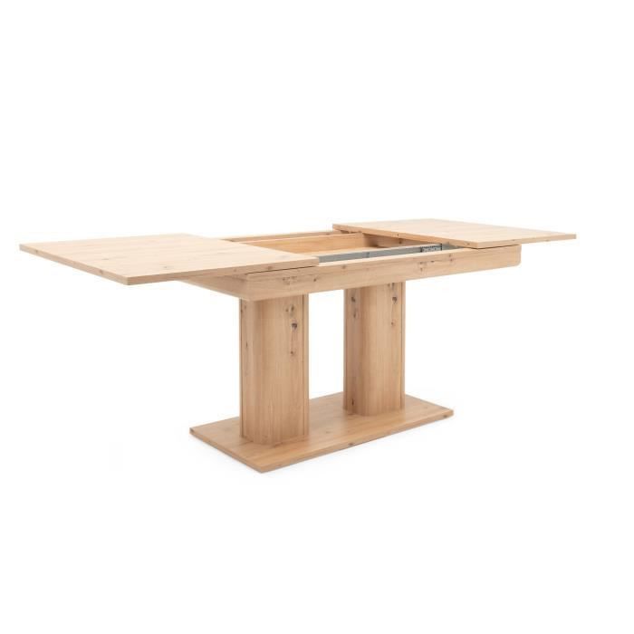 Table a manger extensible - Décor chene artisan - L140/220 x P 90 x H 80 cm - Photo n°6