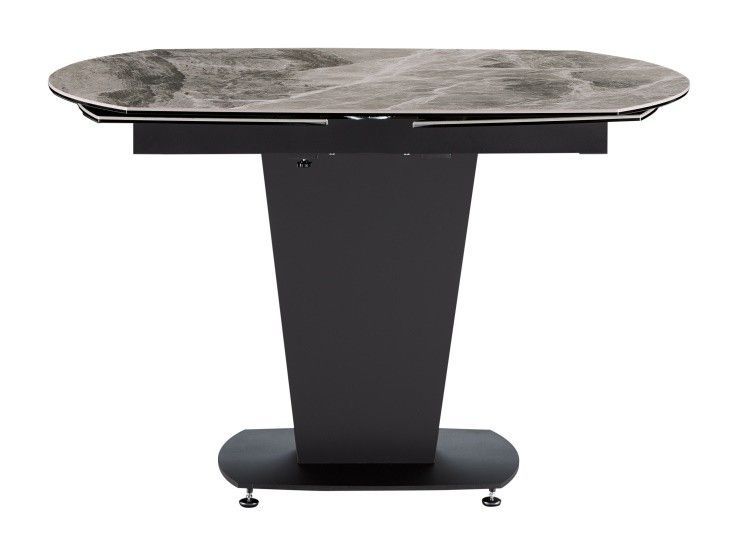 Table à manger extensible plateau en marbre gris Kinka 150 à 180 cm - Photo n°5