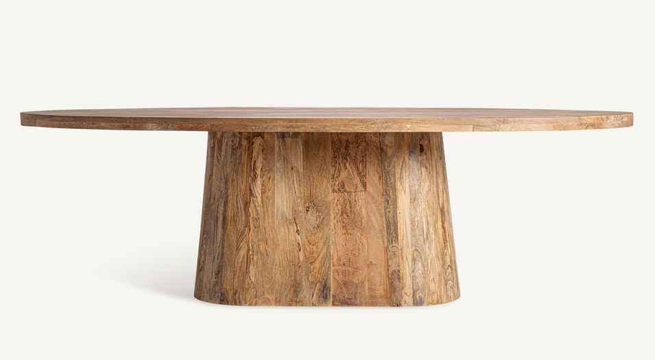 Table à manger ovale bois massif Kezah 250 cm - Photo n°2