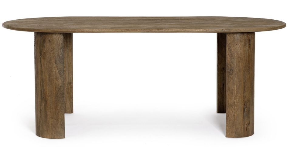 Table à manger ovale en bois massif Orinda 210 cm - Photo n°6